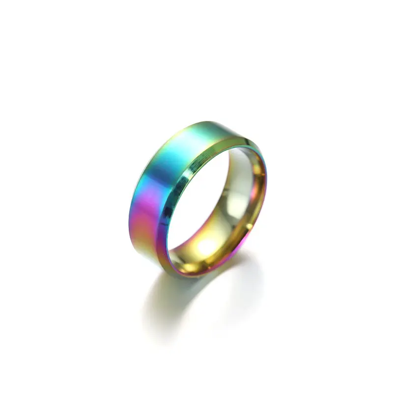 Men Stainless Steel Ring, Fashion Simple Matte Wide Band Titanium Steel Finger Jewelry for Men