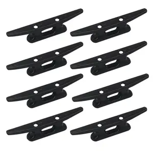 8Pcs Heavy-Duty Zinc Alloy Boat  4 Inch – Marine Dock  for Yacht Sailboat, Corrosion-Resistant Mooring Hardware – Black / Bronze metal