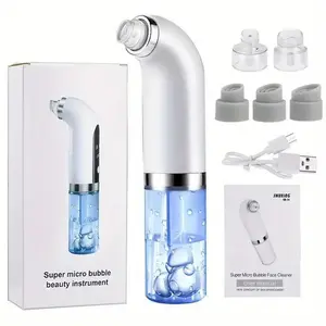 5-in-1 USB Rechargeable Blackhead Vacuum, with microbubble and water circulation cleaning, equipped with multiple replaceable suction heads, gentle deep cleaning—helps clean the face, suitable for all skin types, a top choice for women, men, and skincare