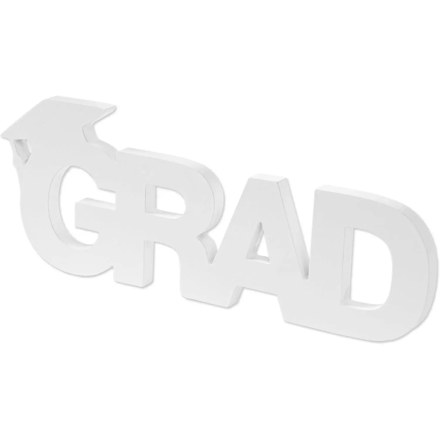Large Grad Senior 2026 Graduation Sign Photo Booth Props, Graduation Decorations Class of 2026 Graduation Table Centerpieces for Senior Night Decor Letter Sign Grad Party Supplies - White