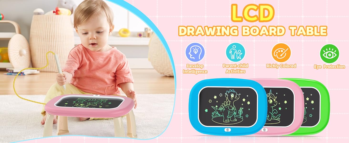 LCD Writing Tablet for Kids 1 2 3 4 5 Year Old Toddler Drawing Pad Doodle Board Toy Gift for Boys Girls Birthday Christmas Blue