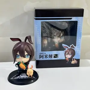 Arknights Mini Series Q Version Amiya Rabbit Carrot Girl Figure Model, Collectible Handmade Statue Gift, Perfect for Fans