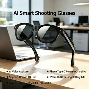 2026 Novel Cy03 Ai Smart Glasses, 800w HD Camera, Bluetooth-compatible Video Call, Real-Time Translation, Live Streaming, Unisex, Outdoor Use