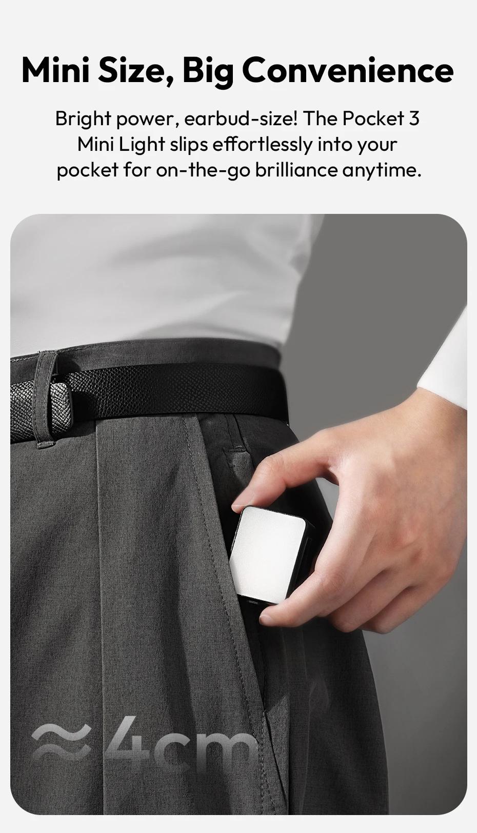 Ulanzi LM001 Pocket 3/Xtra Muse Mini Light 3-Level Soft Light LED Video Light for DJI OSMO Pocket 3/Xtra Muse for Photography Livestreaming Vlog