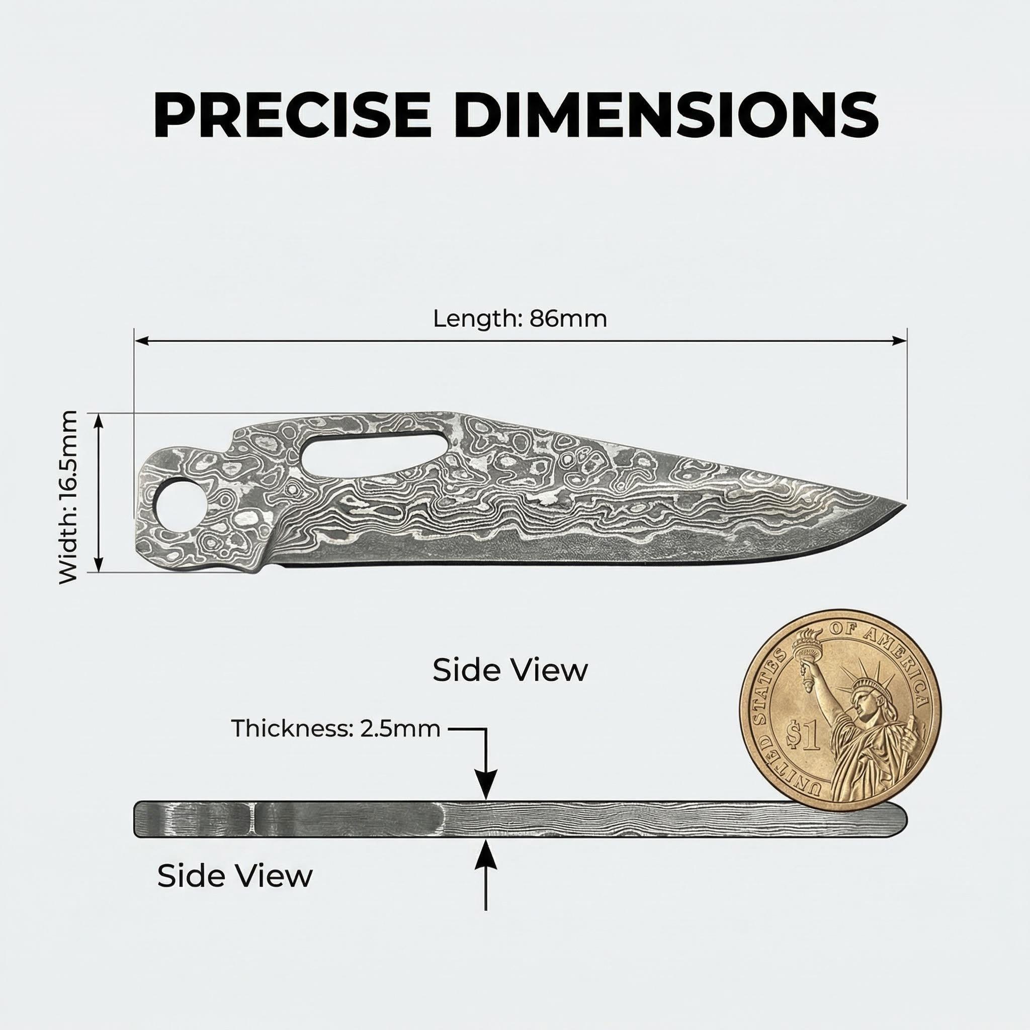 VG10 Damascus MAIN BLADE&SAW BLADE Combination pack  for LEATHERMAN CHARGE TTI/WAVE