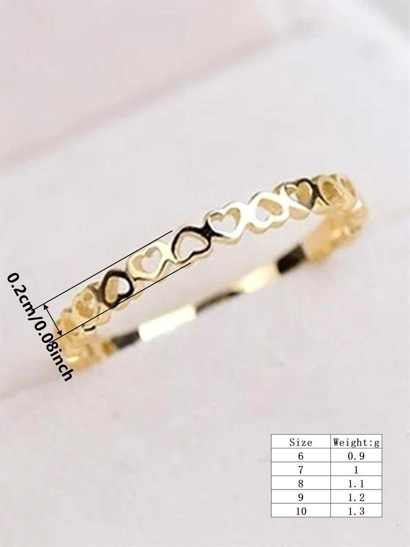 S925 Sterling Silver Heart Decor Ring, Fashion Promise Ring, Fashion Accessories for Women & Girls, Trendy All-match & Exquisite Jewelry for Birthday Gift