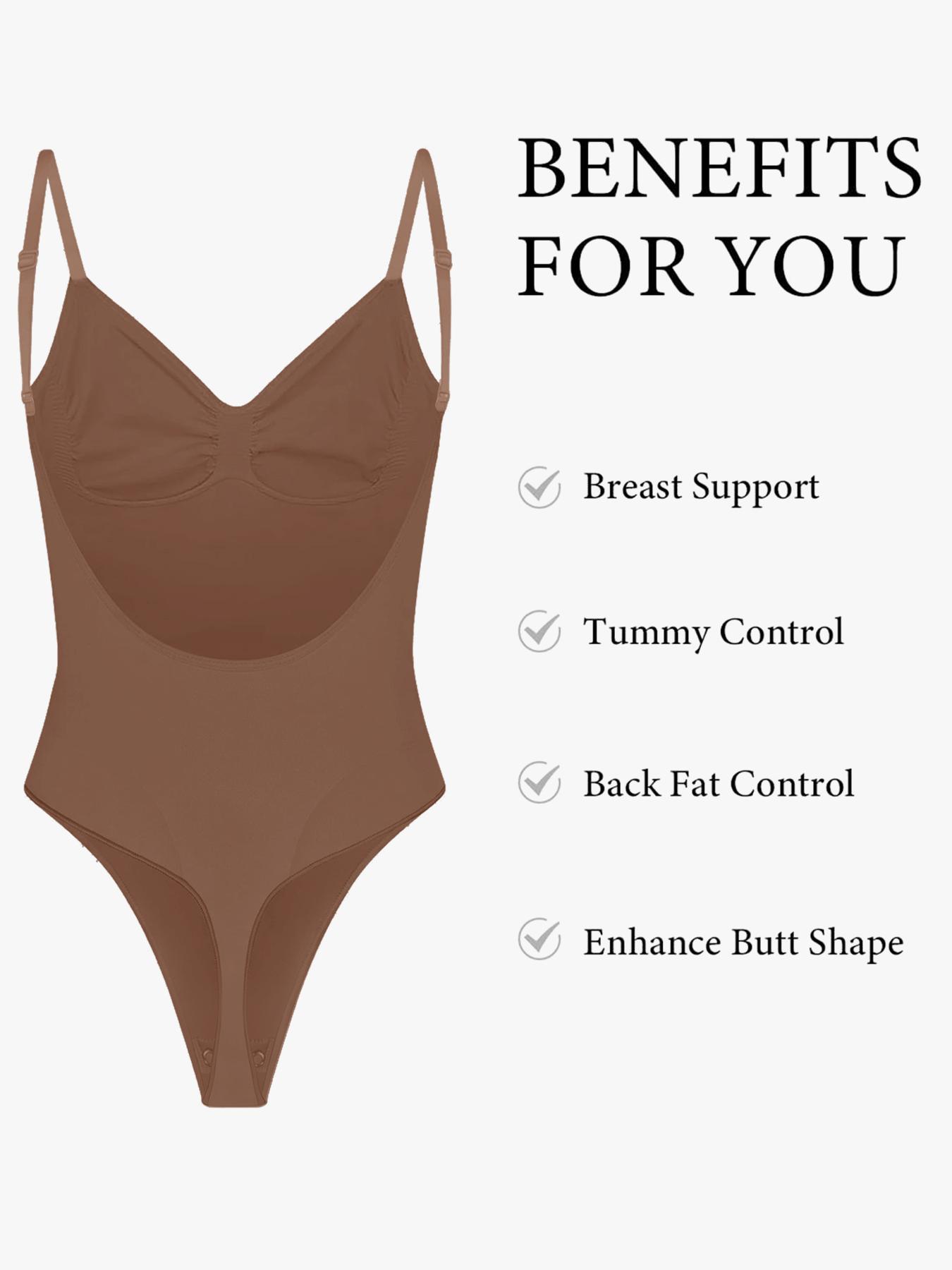 Women's Solid Color Spaghetti Strap Shapewear Bodysuit, Corset Shapewear, Tummy Control High Stretch Shaper, Ladies Shapewear for Daily Wear