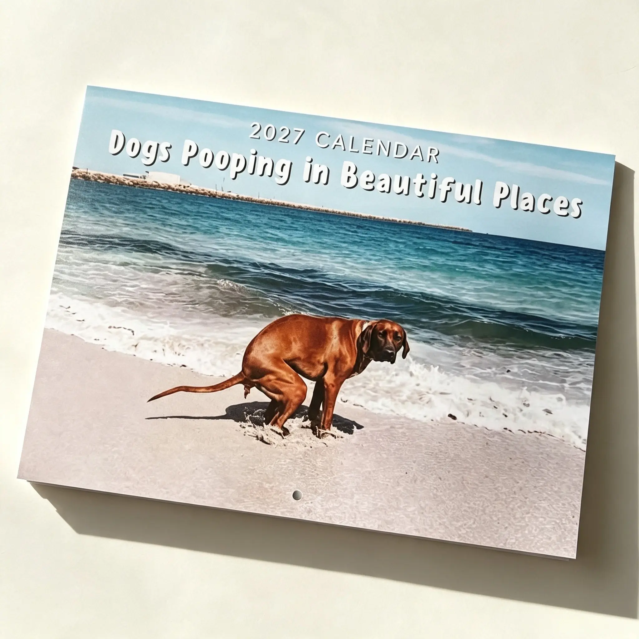 2027 Wall Calendar, Fun Dog Poop Art Design, 12-Month Planner, Unique Gift for Dog Lovers, Home Office Decor