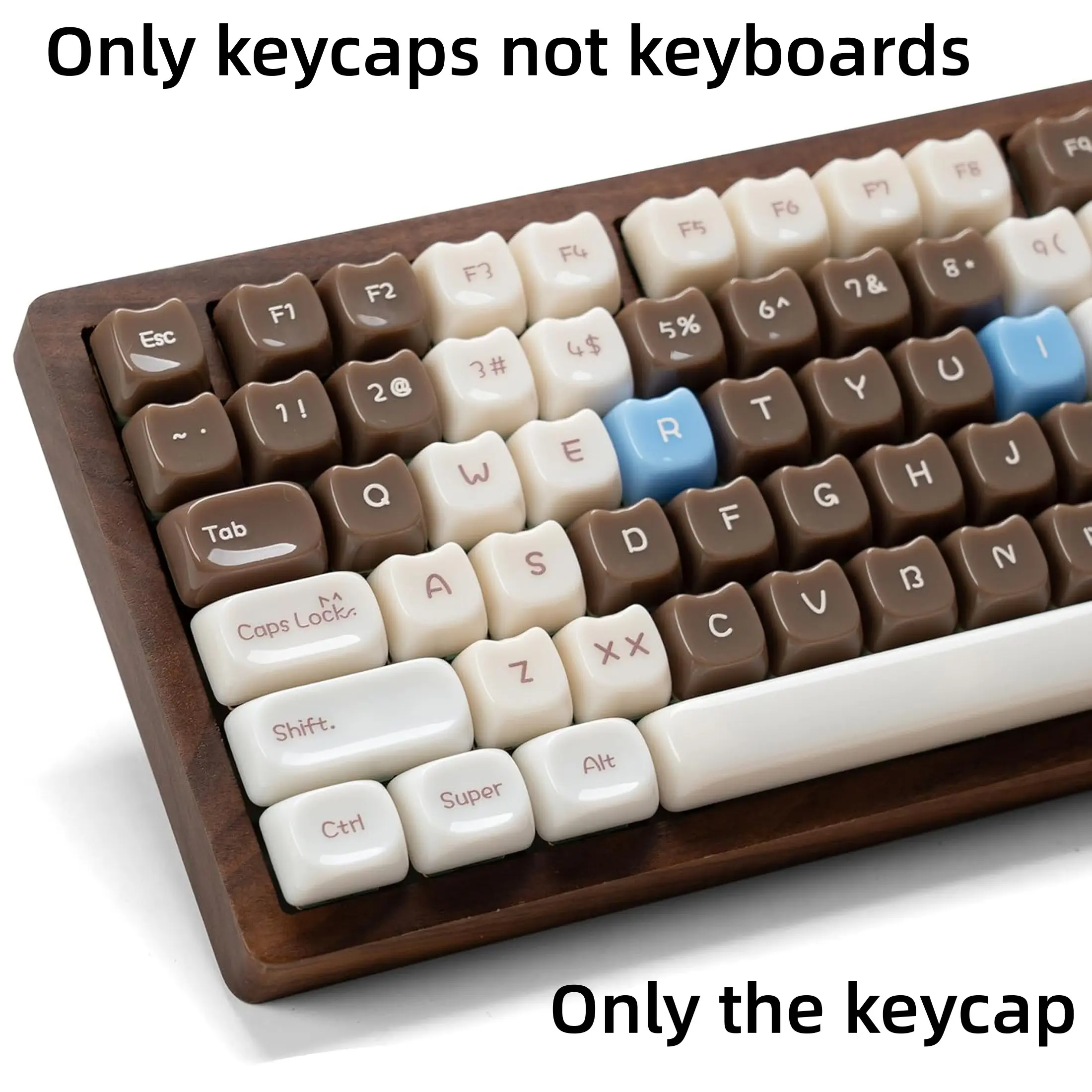 Cute Cat Keycaps Mao Profile, Keycap Design, 148 Keys Siamese Cat Custom Keycaps, 60 65 75 100 Percent, Mechanical Keyboard Keycap Set for Mx Switches