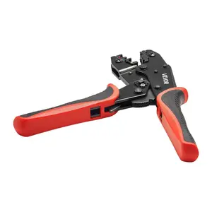 VEVOR Crimping Tool, 22-10 AWG Ratcheting Wire Crimper Tool, Labor-Saving Electrical Terminal Crimp Pliers with Clear Metric AWG Markings, Quick Release, Adjustable Force for Multiple Terminals
