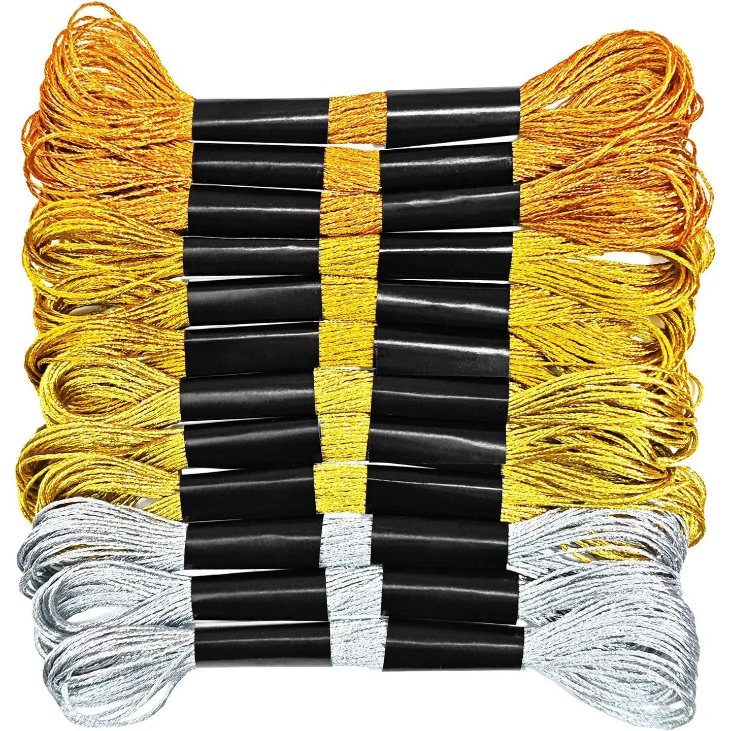 12 Skeins Metallic Embroidery Floss,  and  Embroidery Thread | 8 m 12 Strands, Multi-Purpose   Thread for Hand Crafts, Art Supplies