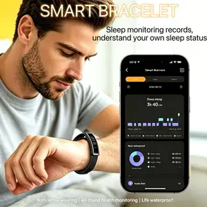 New Smart Bracelet Heart Rate Variability Health Monitor Blood Oxygen Sleep Tracker Step Counter Bluetooth-compatible 5.3 Long Battery Life