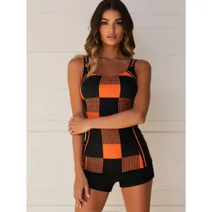 Women Skirted Tankini Two Piece Swimsuit, Tummy Control Flowy Swing Top with Boy Short Bottoms, Modest Wide Coverage Multi Printed Bathing Suit, Soft Stretch Casual Swimwear for Beach, Pool Party, Hot Spring & Tropical Vacation, Available in S-XL All Size