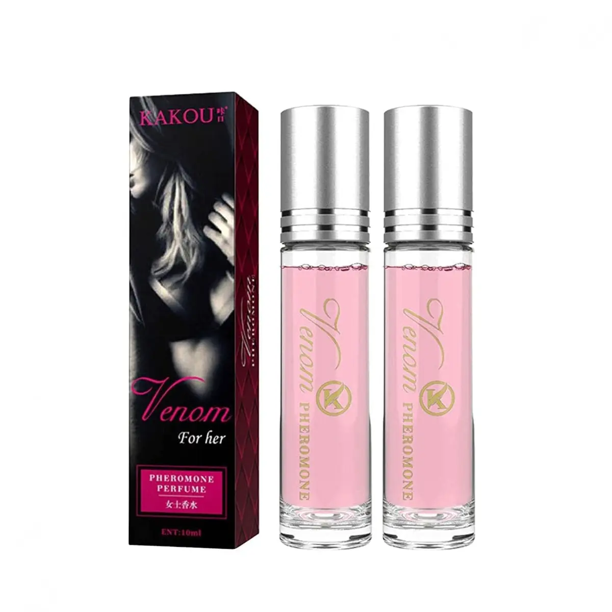 10ml x 2 bottles Rollerball Pheromone Perfume for Women | Floral Fruity & Fresh Aquatic Scent | Seductive Fragrance, Enhanced Attraction Formula | Daily Use, Perfect Travel Size | Ideal Birthday & Christmas Gift for Her, Elegant Personal Perfume
