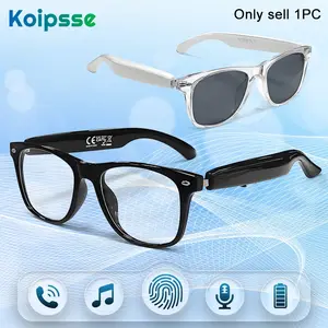 Koipsse smart glasses translation headphones TWS wireless smart device HIFI sound quality multi-function glasses BT5.4 black technology glasses unisex dual touch rechargeable long battery life can make phone calls sunglasses play music headphones
