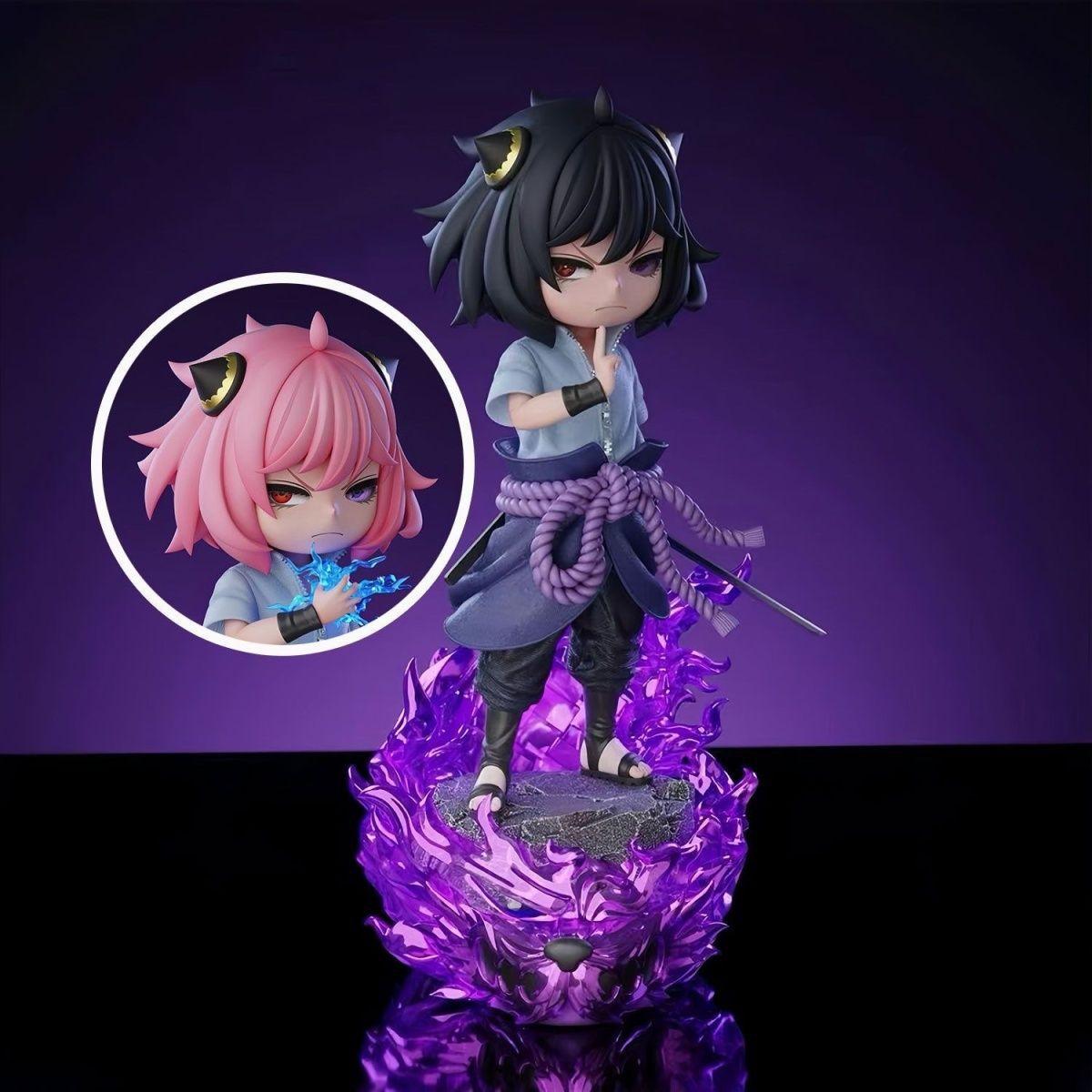 SPY*FAMILY Anya Forger Sasuke Cosplay GK Figure Sharingan Pink Hair Trendy Anime Statue Model Action