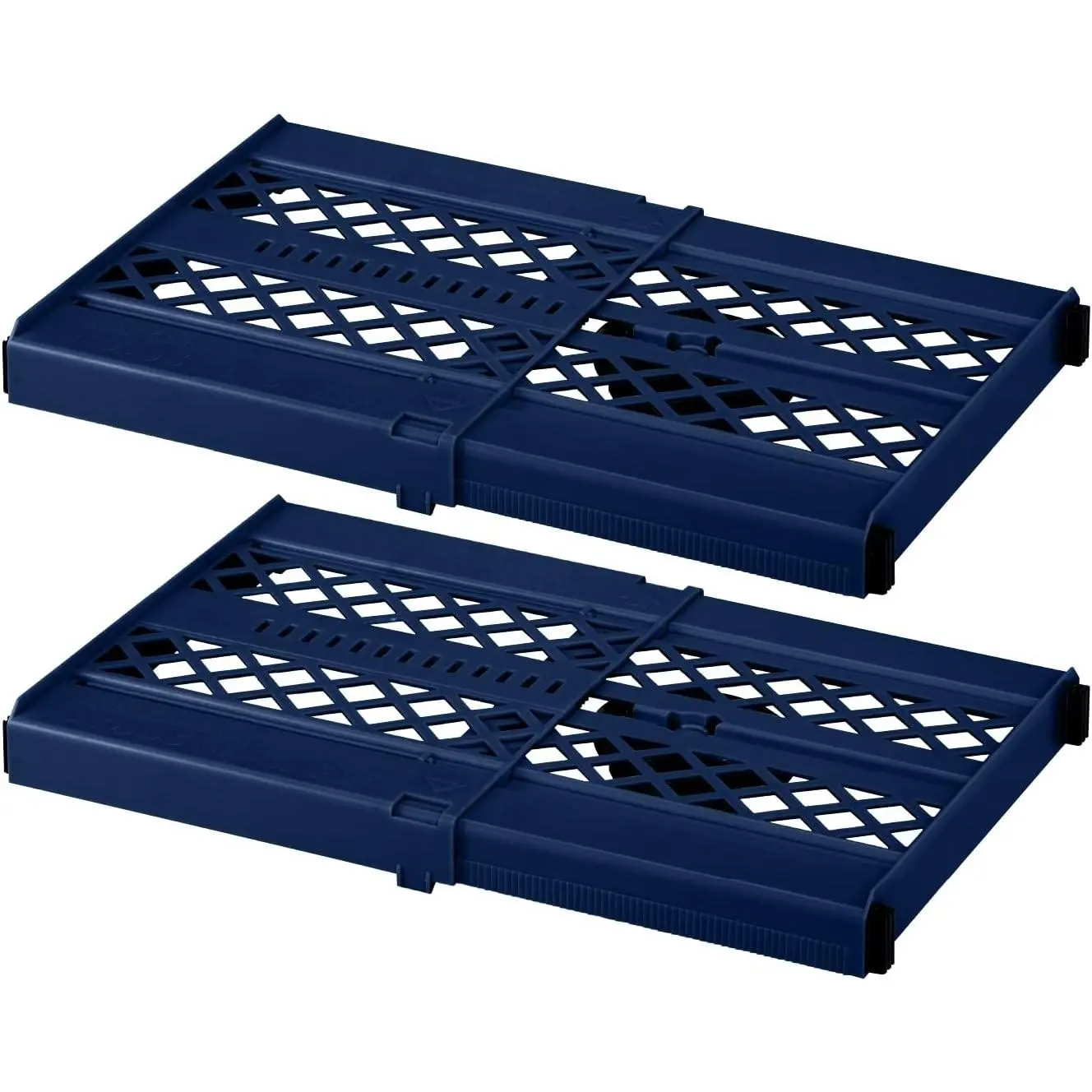 Adjust-A-Shelf Locker Shelf, Extends to Fit Your Locker, Easy to Use, Perfect for School, Office, Gym, Blue, 2-Pack
