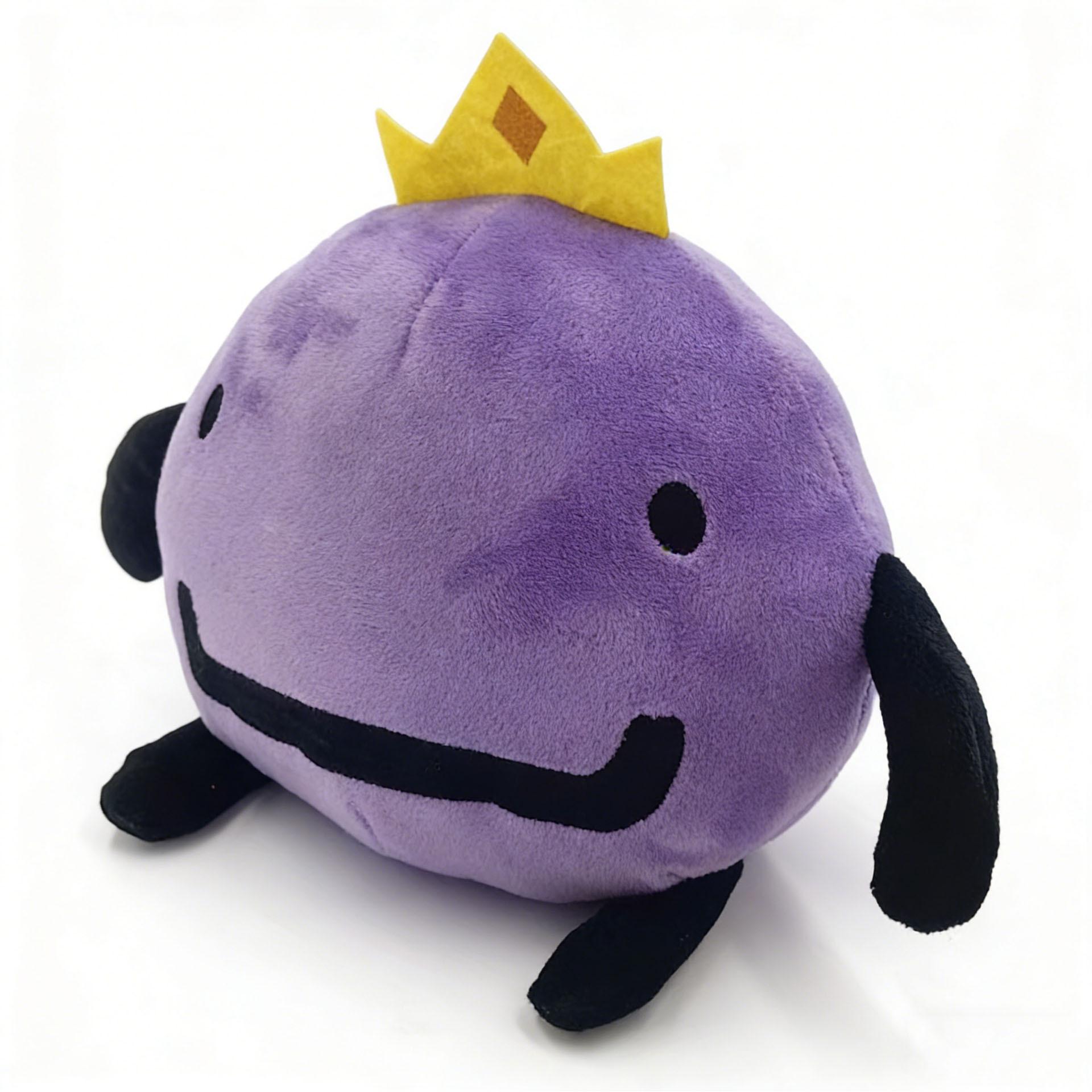 Cute purple crown plush doll pillow for game accessories