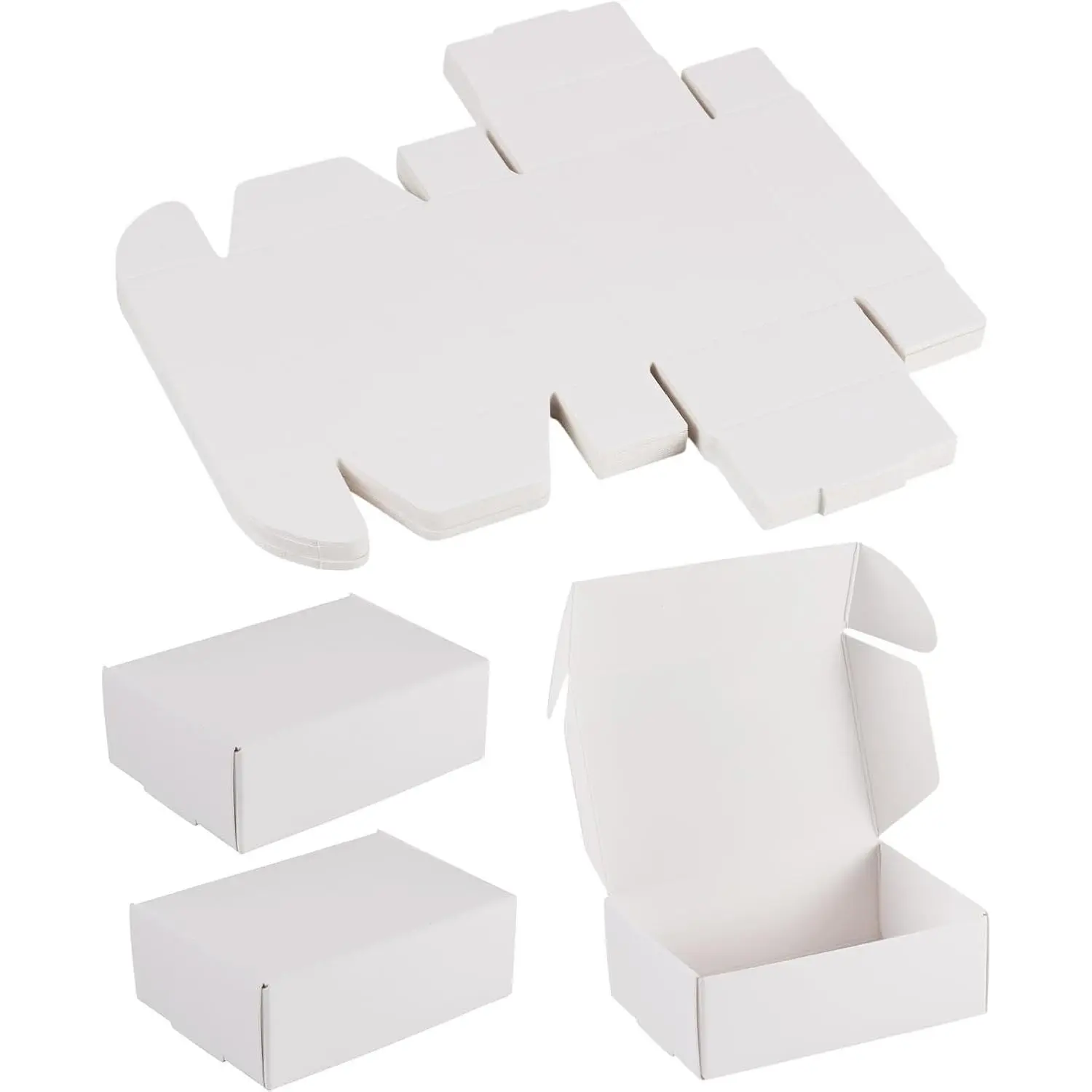 20 count White Shipping Boxes 3.26"x2.36"x1.18" Foldable Paper Mailer Boxes for Small Business Small  Packaging Box for Moving Storage   Box for Wrapping Mailing Present