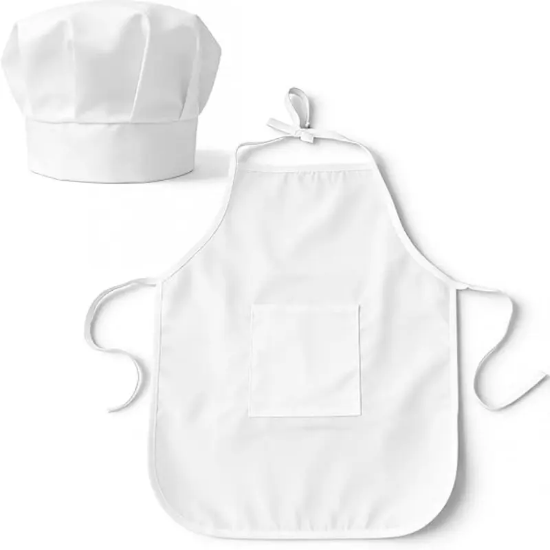 Baby Chef Costume for Infant and Toddler Photography, Chef Hat and Apron Set, Soft Cotton Cooking Theme Photo Prop for Boys and Girls