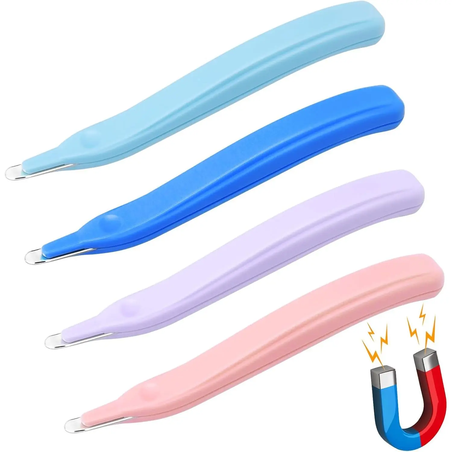 4 Pack  Staple Remover Tools, Professional Stapler Removers Staple Puller Remover for Classroom, Multicolored Stapler Remover Tool Staple Remover Stick for  School Office (4 Colors)