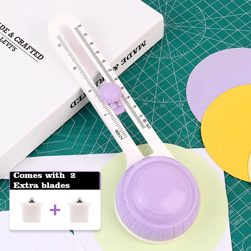 Circular Cutter Handmade Scrapbook Greeting Card Circle Cutter with blades Full Circular Paper Cutter Positioning Cutting Office Cutting Supply