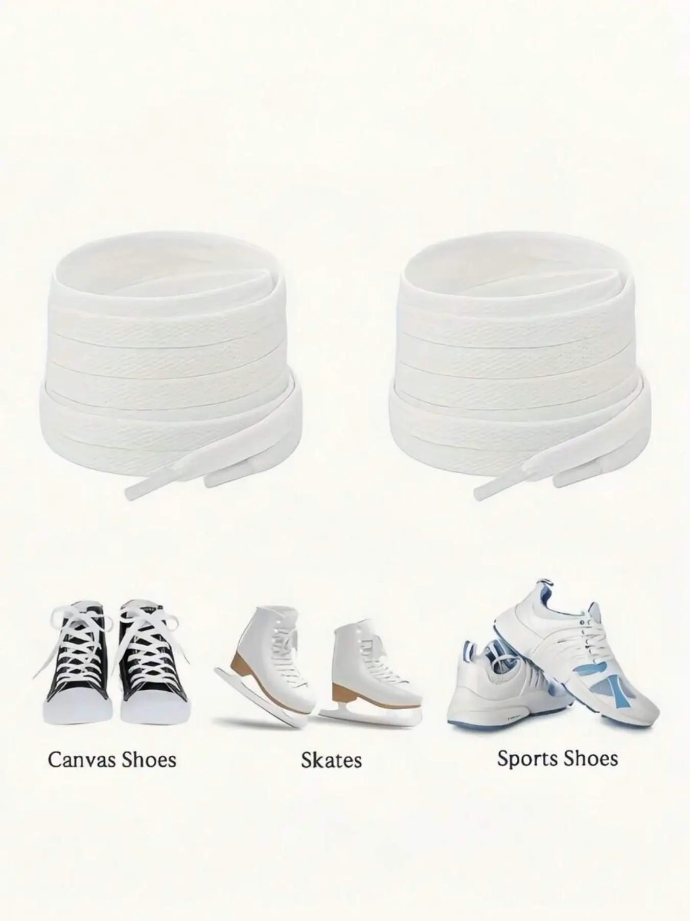2pcs 47inch Flat Shoelaces for 6-Hole Sports Shoes, Sporty Solid Pattern, All Seasons, Batch Number Zlj2026, Ideal for Sneakers and Boots