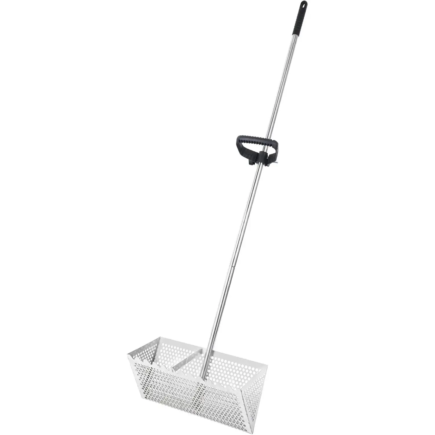 Sand and Flea Rake, Detachable Sand and Flea Rake, Shark Tooth Screen Equipped with 16inch Wide Drainage Screen and 51inch Handle (Bucket Not Included)
