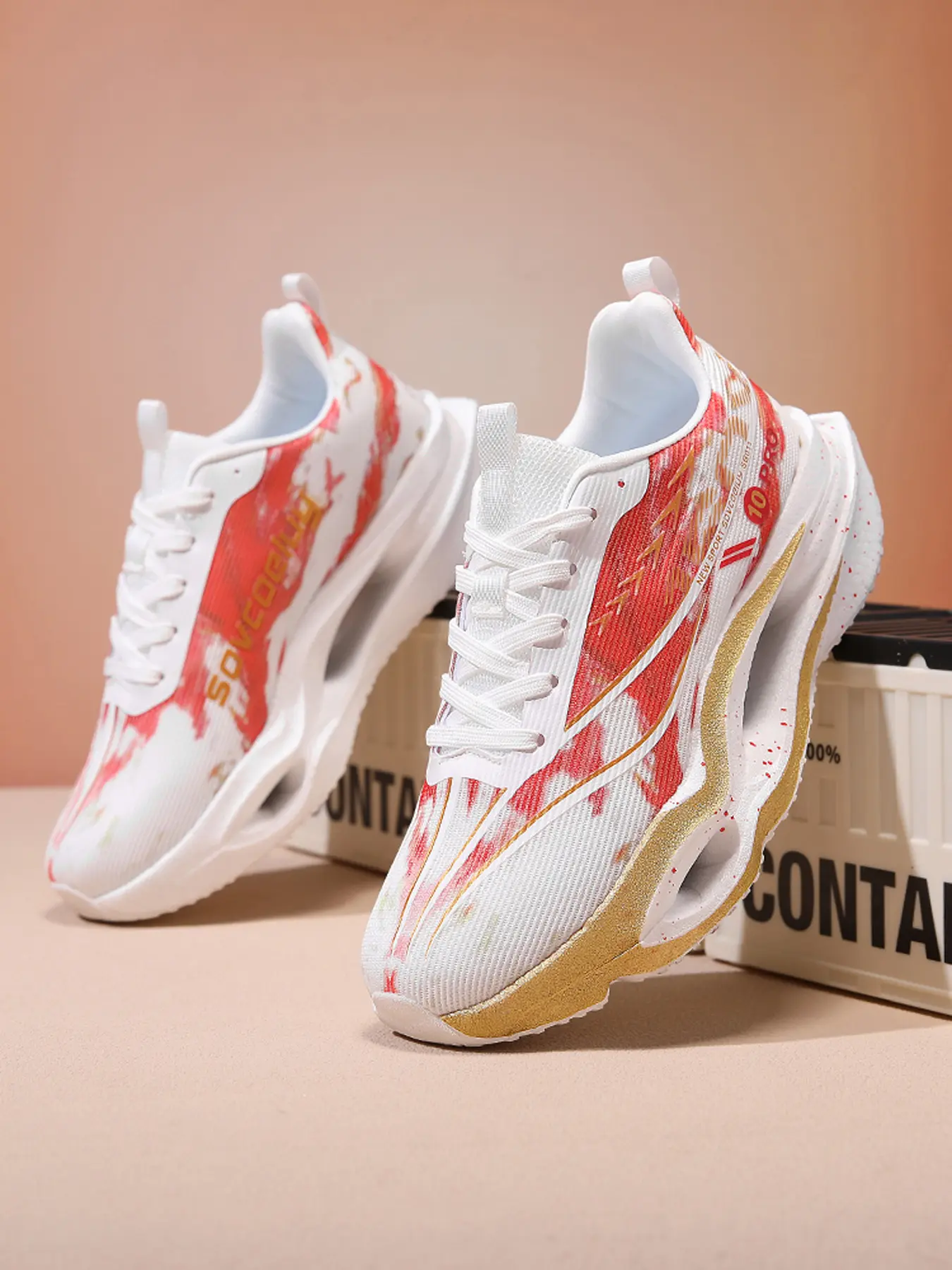 Couple Breathable Mesh Sports Shoes, Thick Sole Anti-Slip Durable, Unisex Casual Running Shoes, Sporty Running Shoes, Breathable Running Sneakers, Comfortable for Daily Commute, Jogging, Outdoor Fitness