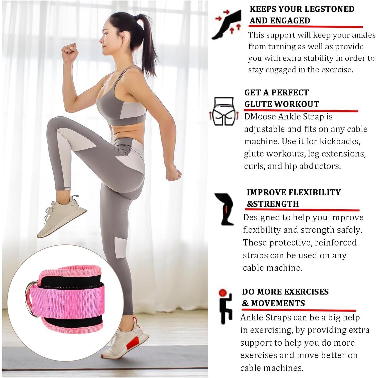 Ankle Straps for  Machines  Kick  Ankle Straps Kickback Ankle Strap Ankle Resistance Bands Glute Kickback Ankle Strap for Glute Workouts  Extensions Gym