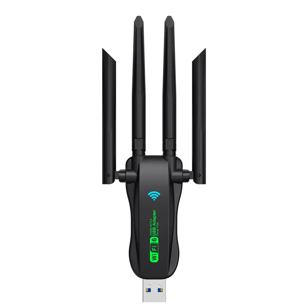 WiFi USB Adapter WiFi6 Bluetooth 5.4 Dual Band 2.4G+5.8Ghz 4 Antenna Dongle USB Wireless Card Receiver for PC/Laptop