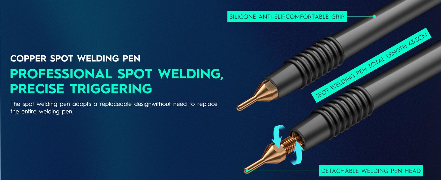 Battery Spot Welder, Battery Welder With 1.8" LCD Screen, Dual Pulse Spot Welder, Mini Spot 0.1MM-0.25MM for Mobile Phone Battery Repair, Nickel Strip, Battery, Iron, Stainless