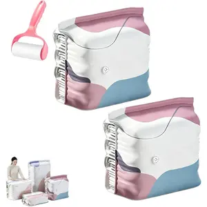 Pump free vacuum storage bags, large storage compression bags, heavy-duty clothing compression seals, compression seals, no need for pumps. Save 80% space, perfect for bulky bedding (2 pieces M)