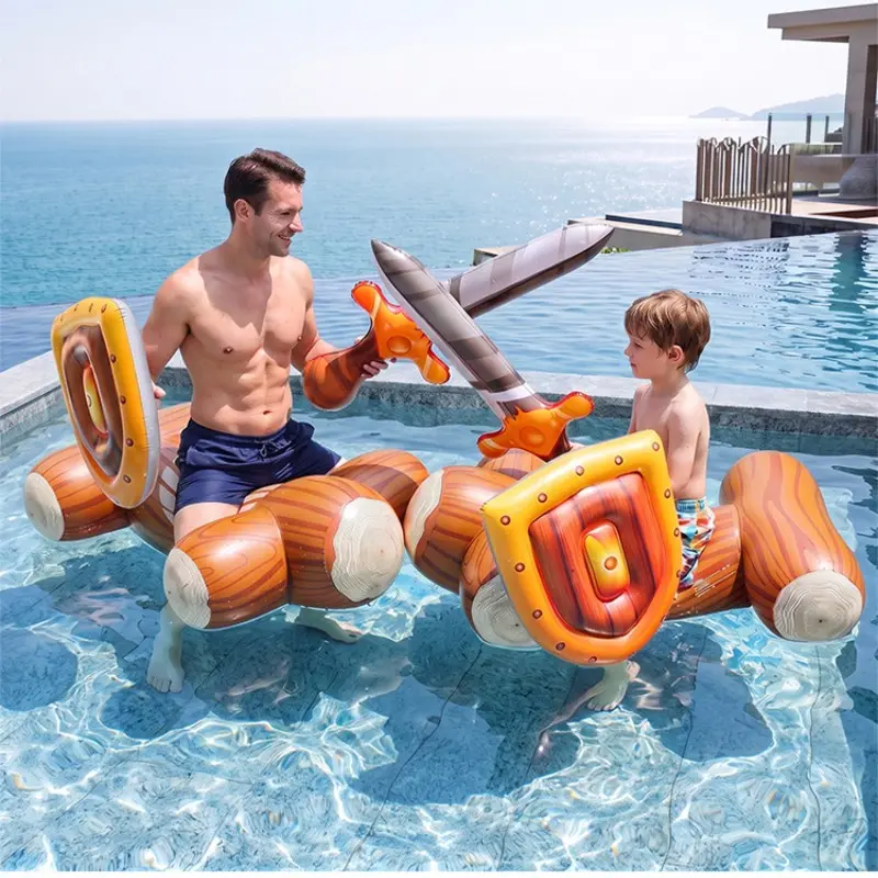 Inflatable Sword Shield Hammer Toy Set Pretend Play Medieval Knight Costume Prop Safe Water Pool Beach Indoor Outdoor Party Game Supplies For Kids Boys Cosplay