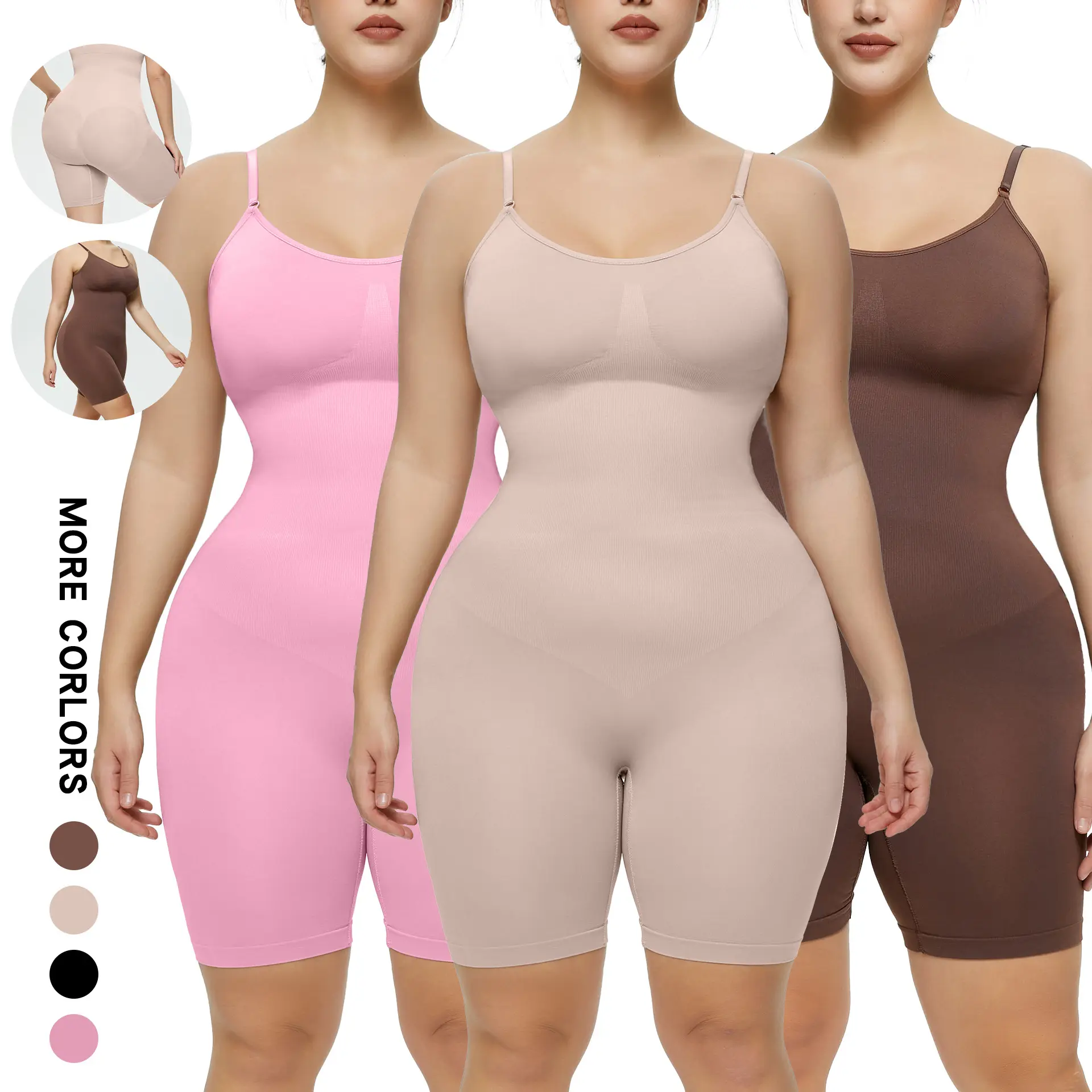 Plus-size Postpartum Butt-lifting Seamless Shapewear Women Full-body Corset with Straps Tummy Control Body-slimming One-piece Underwear,travel essentials,camping essentials