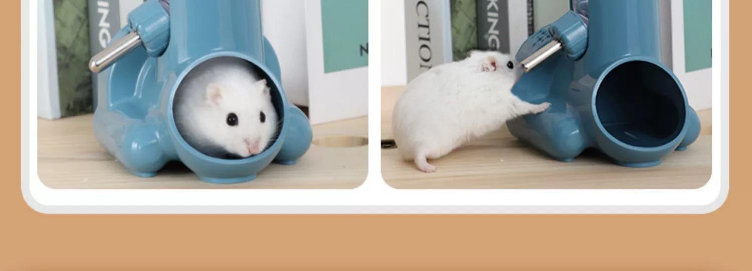 Automatic Hamster Water Bottle with Leak-Proof Ball Dispenser for Rabbit Guinea Pig Hydration Drinker Cage Supplies Small Pets