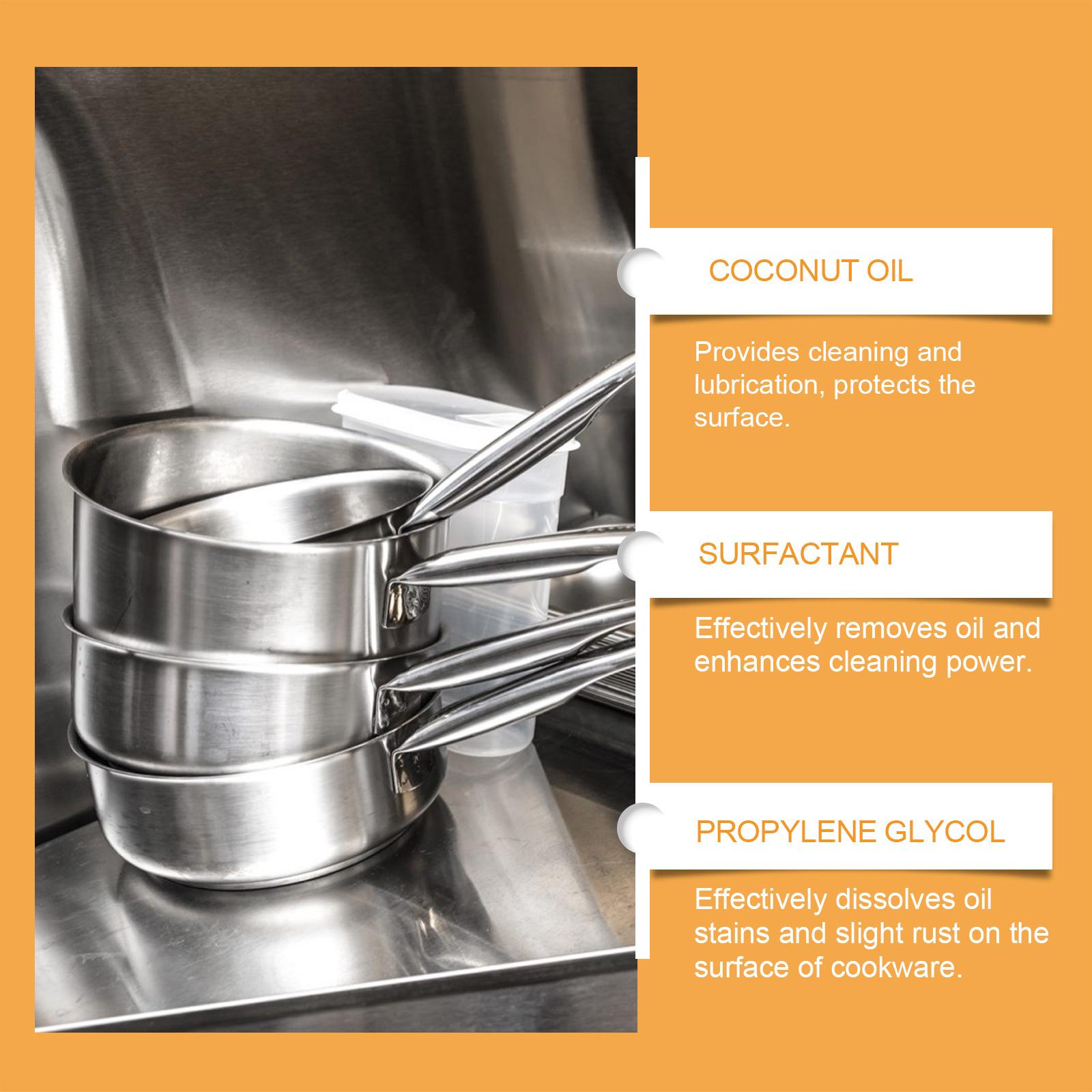 Cookware cleaning paste for household kitchen stainless steel cookware cleaning, rust removal, dirt removal, fragrance retention cleaning paste