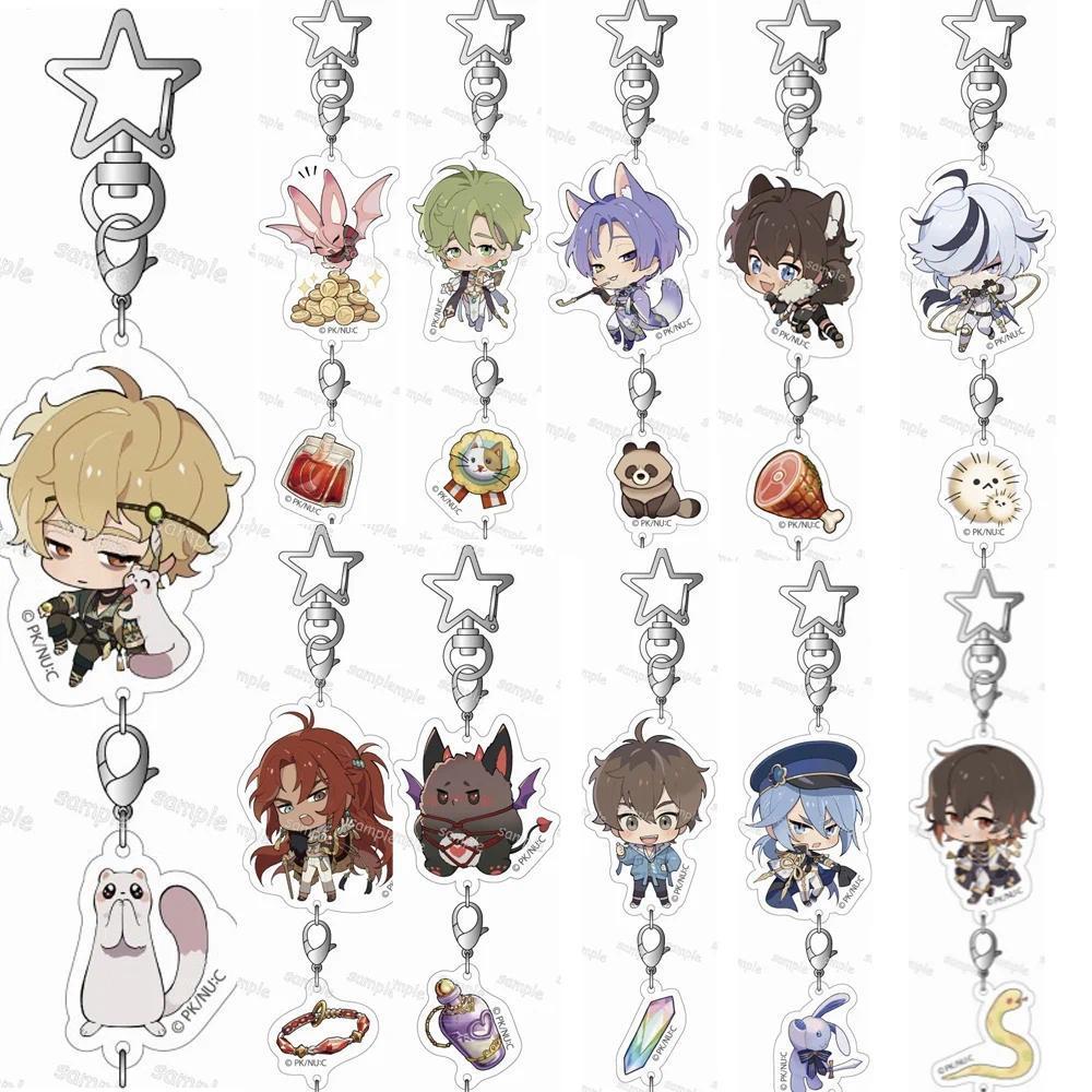 Anime Game Nu: Carnival Keychain Olivine Quincy Blade Cosplay Acrylic Keychains Bag Accessory Pendant Keyring Fans Collect Gifts