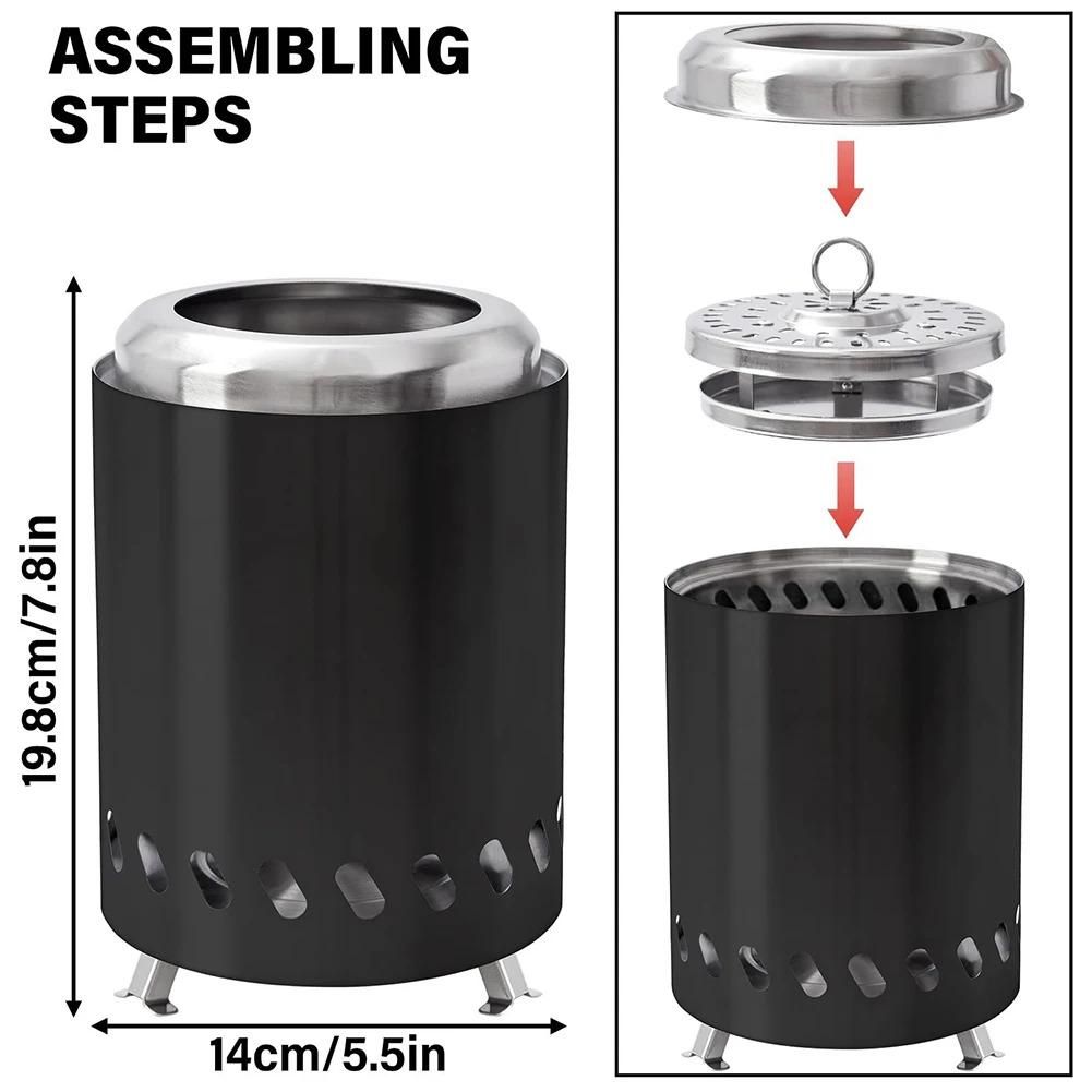 Smokeless Tabletop Fire Pit Indoor Outdoor Table Top Firepit Mini Fire Pit Wood Burning Or Pellet Fueled Portable Bonfire