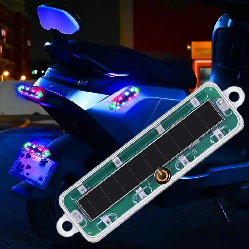 LED Solar Strobe Safety Light For Vehicle Use With Waterproof Body And Multiple Flash Modes For Car Motorcycle Truck