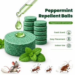 12-Pack Natural Rodent Repellent Balls, peppermint & lemon oil, Sturdy and multi-functional, Safe, long-lasting, Strong scent, An Effective Pest Control Solution deterring squirrels, rats, etc.