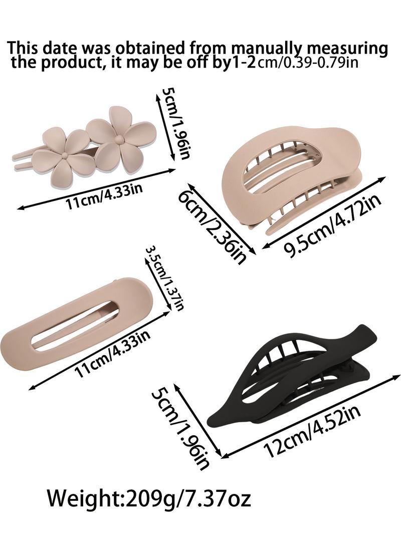 12pcs Duckbill Clip Female Back Head Hairpin Shark Clip Flat Oval Duck Clip Princess Hair Grasp Hairpin Women Flat Clip, Suitable for Thick Hair Hairpin, Matte Large Duckbill Clip Strong Fixation No Slipping Hairpin Multicolor Gift Flat Claw Clips