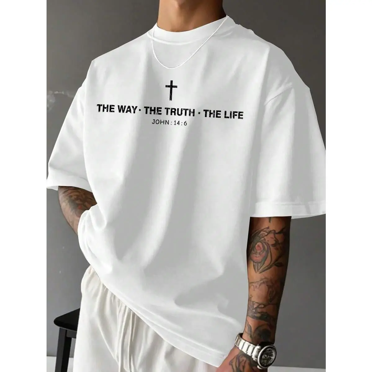 Manfinity Homme Men's Letter Print Casual Versatile Daily Wear T-Shirt
