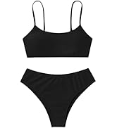 Women's High Cut Thong Bikini Bottom Ruched Low Rise Adjustable Sexy Swimsuit Bottom