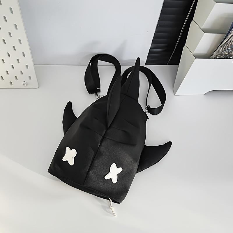 Stylish And Casual Single-Shoulder Backpack That Can Also Be Worn As a Double-Shoulder Bag, Perfect for Couples. This Trendy Shark-Themed Backpack Is Suitable for High School And College Freshmen, Ideal for Travel .