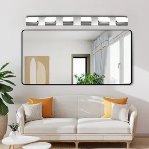 Modern Bathroom Vanity Lighting 6-Light LED Vanity Lights Over Mior Bath Wall Lighting