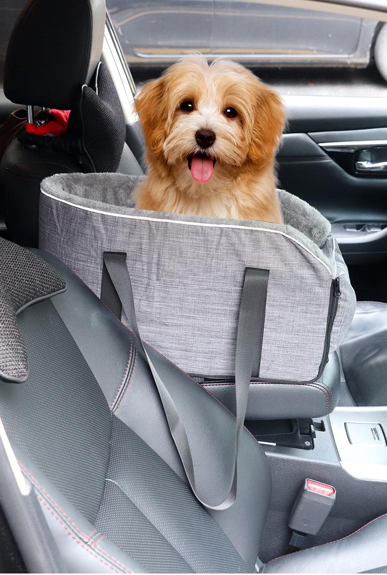 Portable Central Console Pet Car Seat Detachable Washable Travel Carrier Bag Multifunctional Handheld Safety Car Bed for Small Dogs Cats