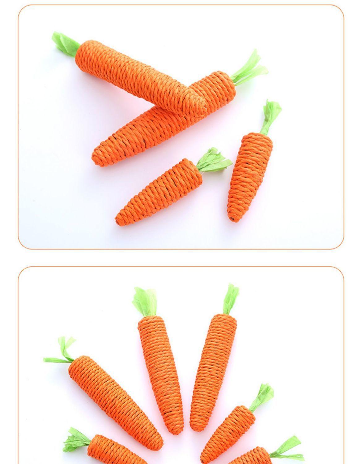 Cat toy paper rope carrot self-entertainment boredom buster chew-resistant cat teaser stick