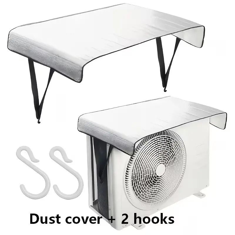 Air Conditioner Outdoor Cover, Dual Layer Aluminum Foil Insulation Sunshade, Rainproof Condenser Cover, Energy Saving, Extend Lifespan