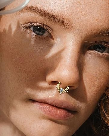 Milacolato 18Pcs Nose Rings Studs - 316L Surgical Steel 14K Plated Gold Nose Studs Double Hoop Nose Ring for Women Men 18G/20G Nose Rings Stud Hypoallergenic Nose/Body Piercing Jewelry 1.5mm 2mm 2.5mm 3mm CZ